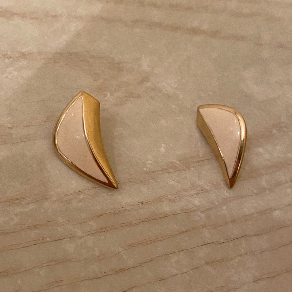 VINTAGE Monet Signed Enamel Earrings